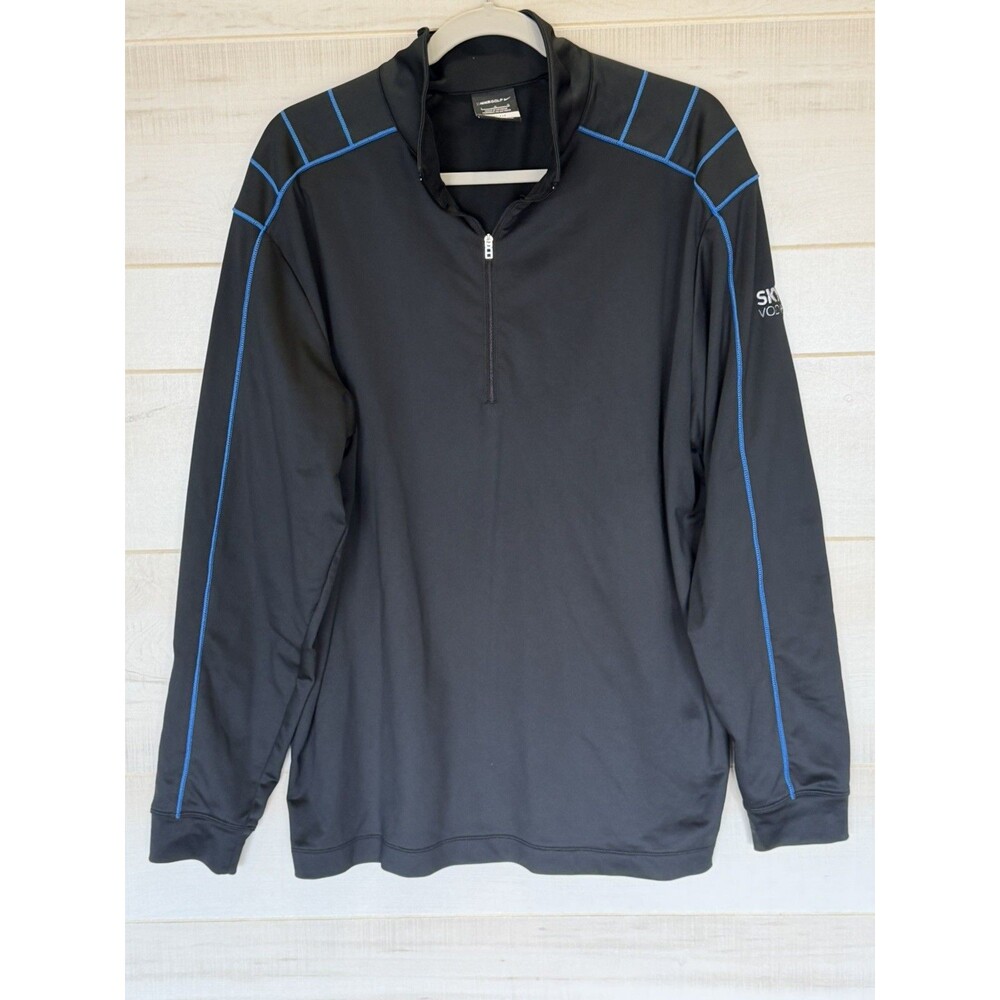Nike Golf Therma Fit Quarter Zip Pullover Black Blue Men's XL Sky Vodka Spring